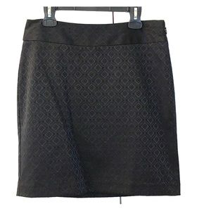 Banana Republic Factory Patterned Black Skirt